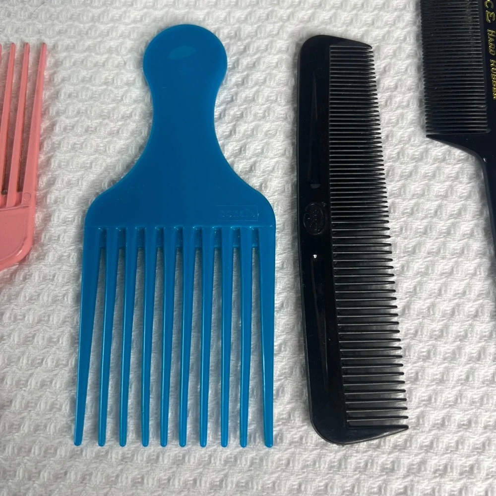 VTG 5pc Comb/Pick Set Cricket Conair Ace Hair Comb Pick Set Friction Free‎ Wide